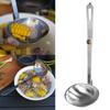 Сервировочная ложка, большая половник из нержавеющей стали, суповая ложка, половник со складной ручкой для приготовления соуса и супа