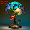 1PC Stained Glass Plant Series Table Lamp Colorful Mushroom Lamp Home Decorative Decorative Ornaments European Country Style Desktop Ornaments