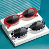 Hong Kong Style Retro Small Oval Sunglasses European and American Trend Ins Fashion Sunglasses Women's Street Photography Concave Men
