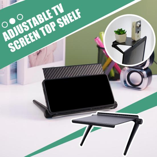 Кронштейн-органайзер для верхней полки монитора для телевизора и компьютера, прочный, несущий нагрузку, простой в установке, регулируемый дизайн, держатель для верхней полки монитора