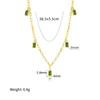 Yachan Jewelry Wind Zircon Pendant Clavicle Chain Dopamine Titanium Steel Plated Real Gold Necklace Does Not Fade Female