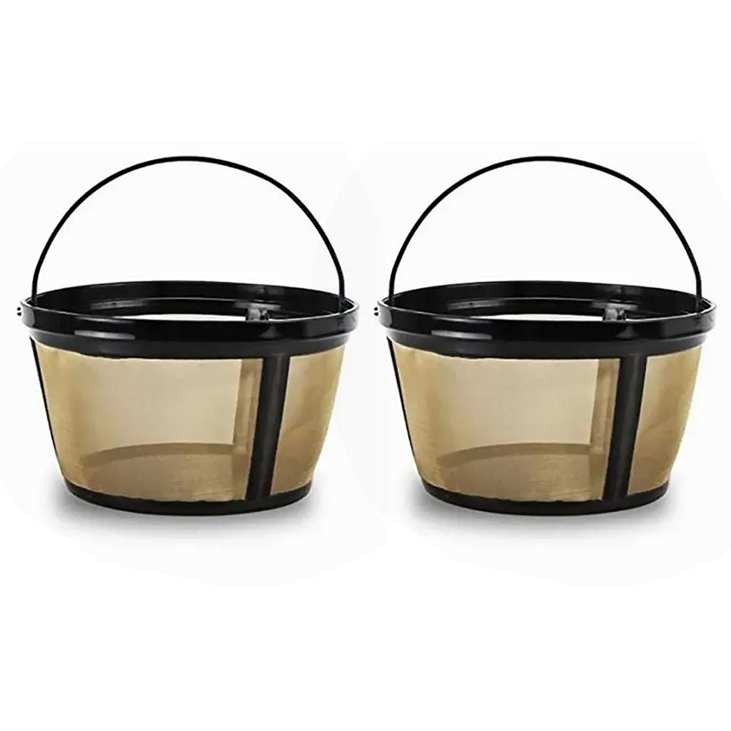 Coffee Filter Stainless Steel Coffee Machine Reusable Cone Coffee Filter Strainer Gold for Home