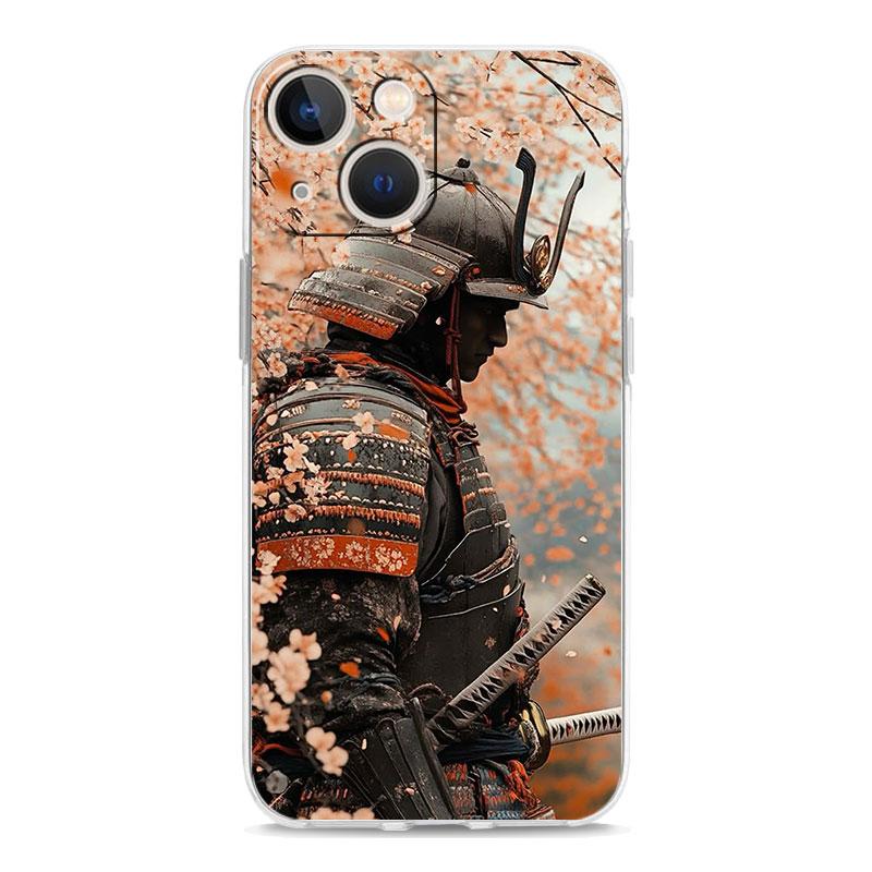 Чехол для iPhone 17 Чехлы iPhone Air 16 15 12 13 14 Pro Max 7 8 Plus 16Pro iPhone11 Чехол Японский Бусидо Самурай