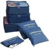 Set of Travel Organizers 6 Pcs. SECRET POUCH T. (Blue)