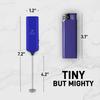 Mini & Mighty Milk Frother Wand – Powerful Handheld Coffee Frother, Battery Operated Drink Mixer – Compact Pocket Size – Detachable Whisk for
