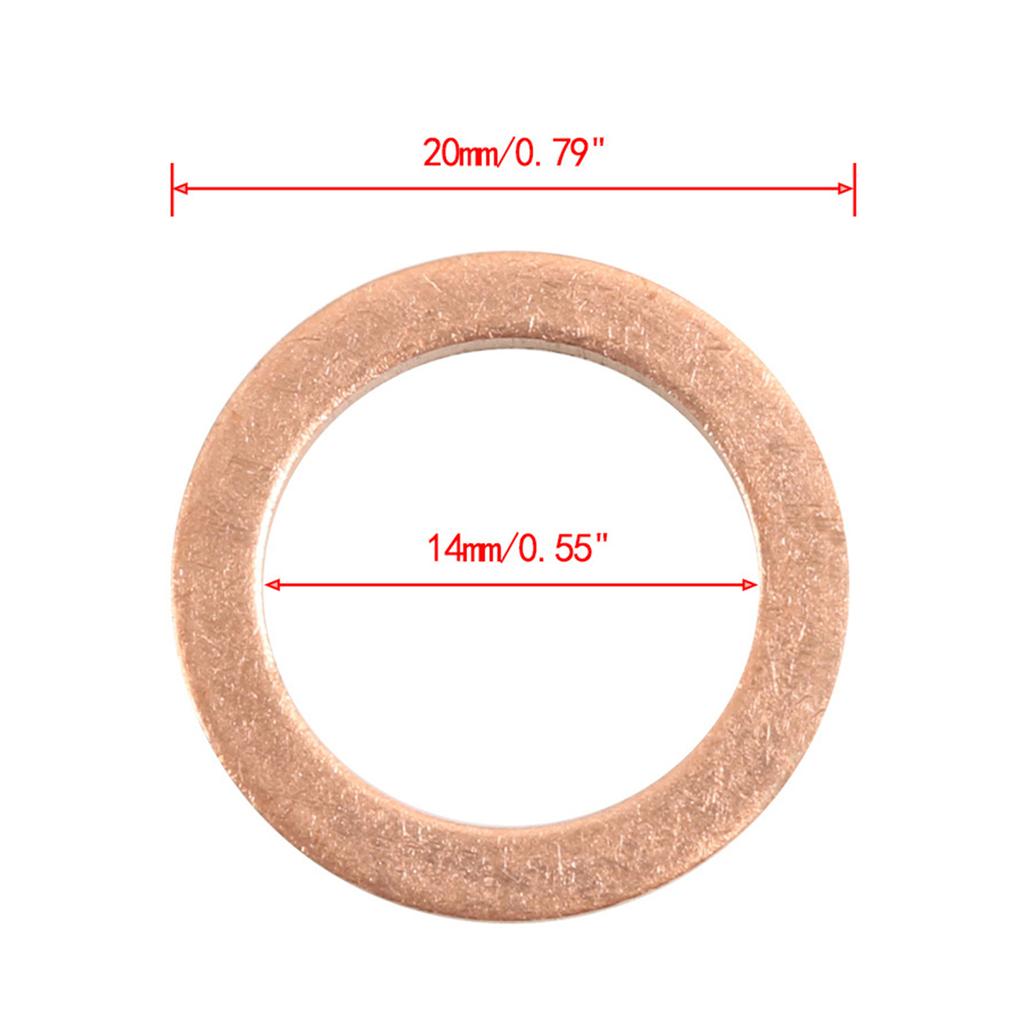 25 шт. прокладка для сливной пробки масла, медная шайба, уплотнительные кольца, номер детали 007603-014106 для Mercedes