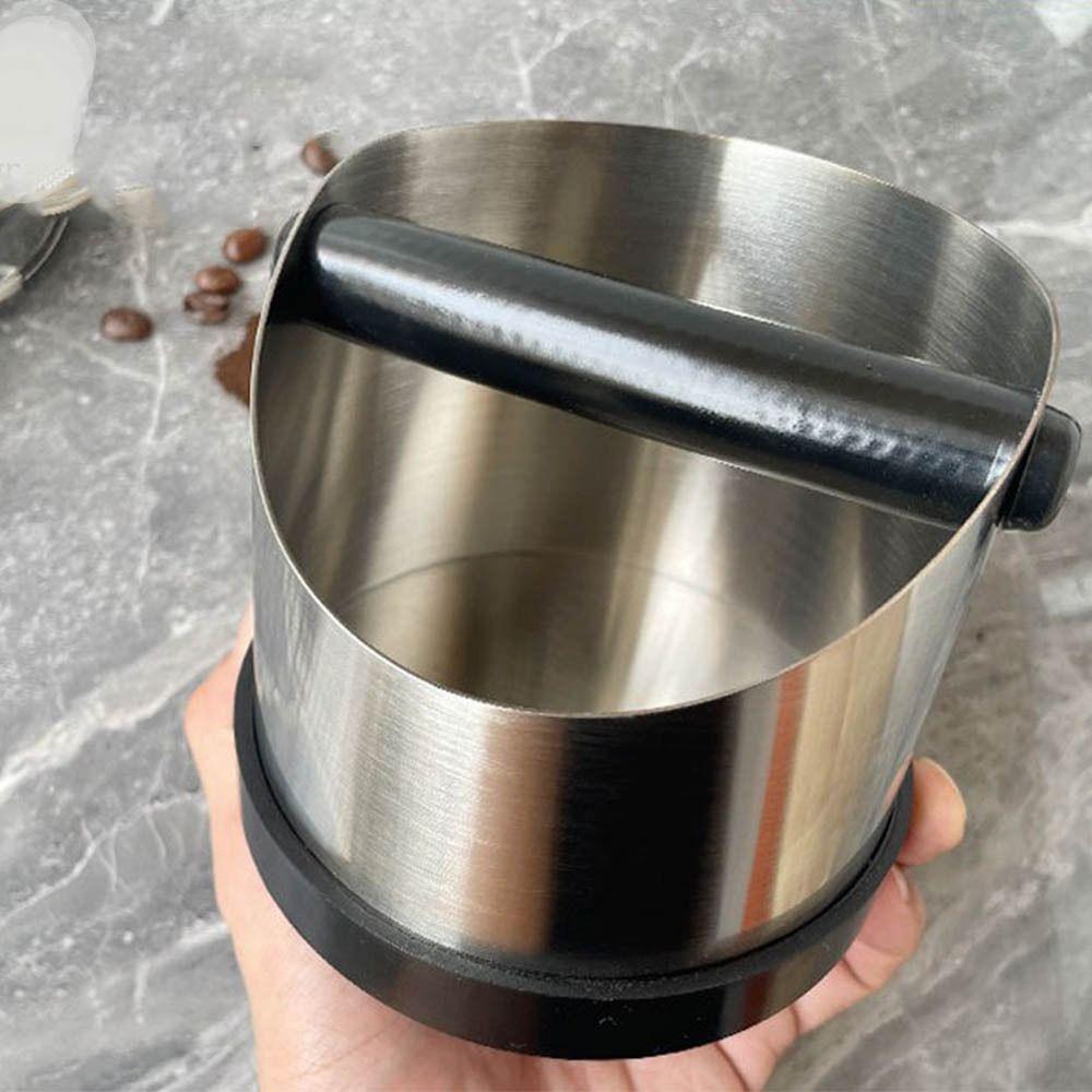 Shock Absorbent Coffee Knock Box Durable Removable Knock Bar Coffee Grounds Bucket Large Capacity Anti Slip Base
