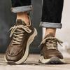 Fashion Hot Selling New Trendy Men's Sports Board Shoes Vintage and Versatile Styles High Quality Youth Thick Soled Shoes Brown