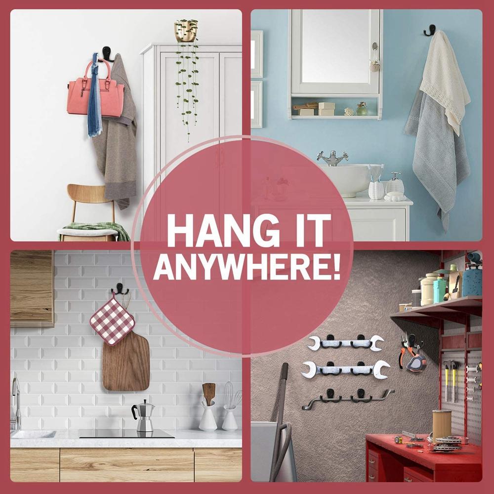 Towel Hat Bags With Screws Heavy Item Double Prong Robe Hook Coat Hook Home Hardware Cloth Hanger