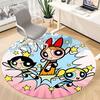 1pc Powerpuff Girls Office Round Area Rug, Under Office Chairs Bedroom Living Room Home Decor, Room Deco, Available in Various Sizes040