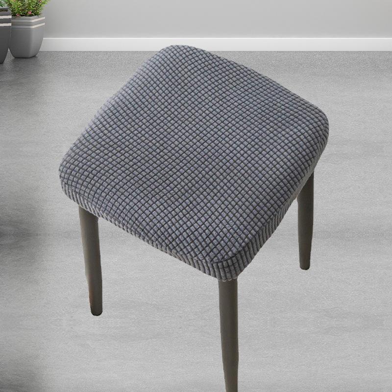 Elastic Stool Cover Plaid Chair Cover Small Square Seat Cover Restaurant