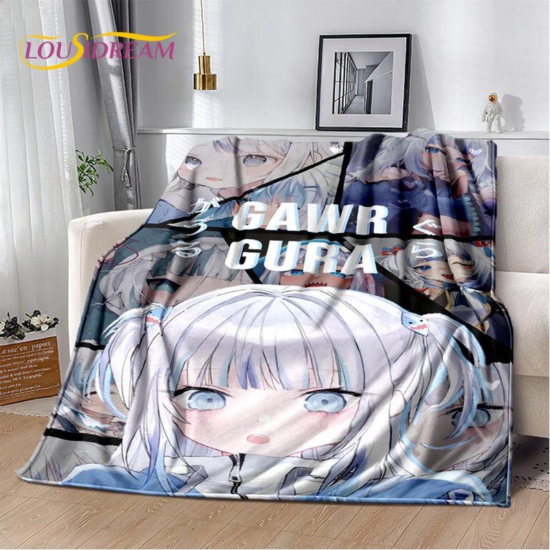 Gawr Gura Hololive милое аниме мягкое плюшевое одеяло, фланелевое одеяло для гостиной, спальни, кровати, дивана, чехол для пикника, детский чехол
