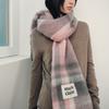 Marieclaire Color Block Check Brush Knit Muffler (MAEDSC03MPK)