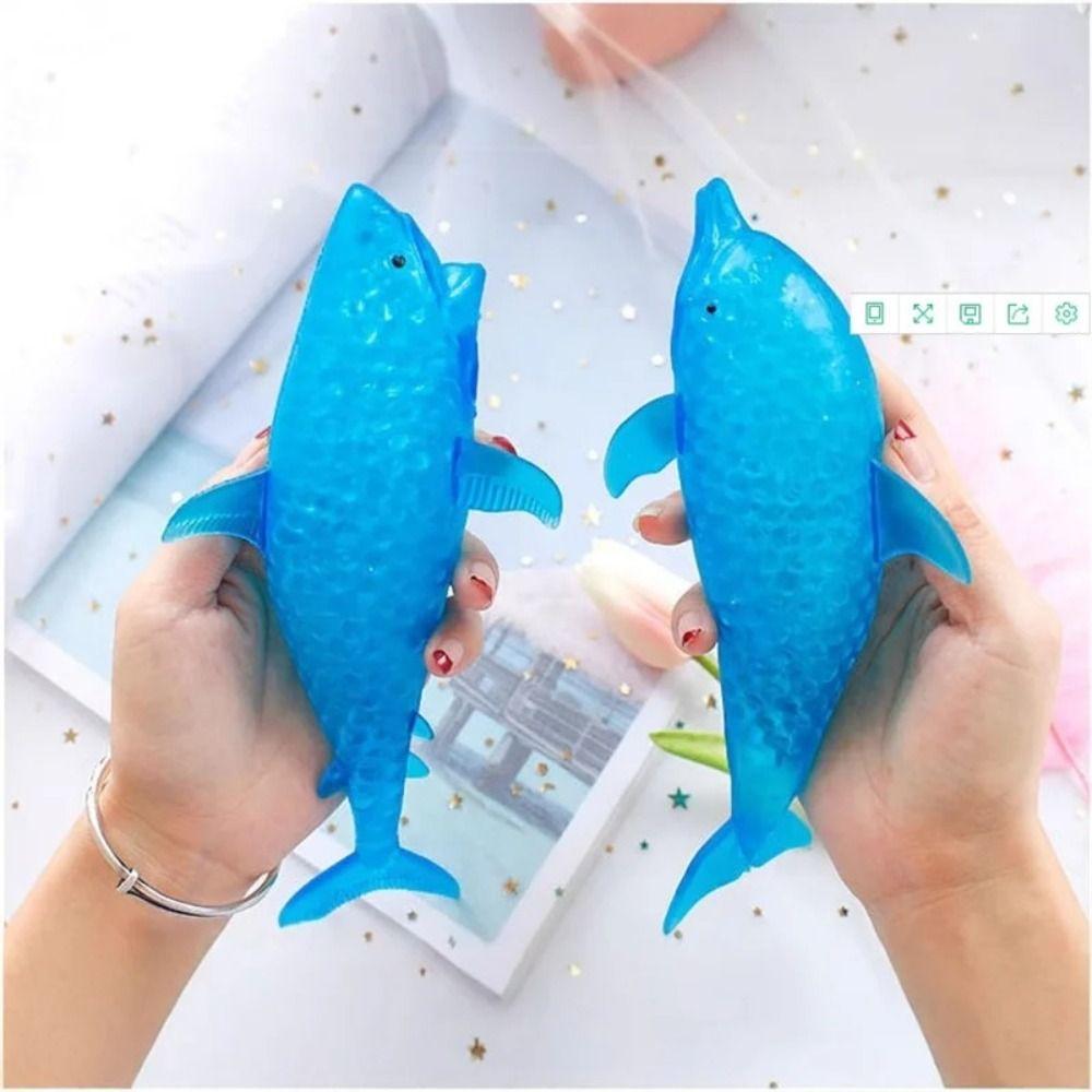 Stretchy Dolphin Squeeze Ball Blue Sea Animal Squeeze Toys Durable Shark Stress Balls  Adults