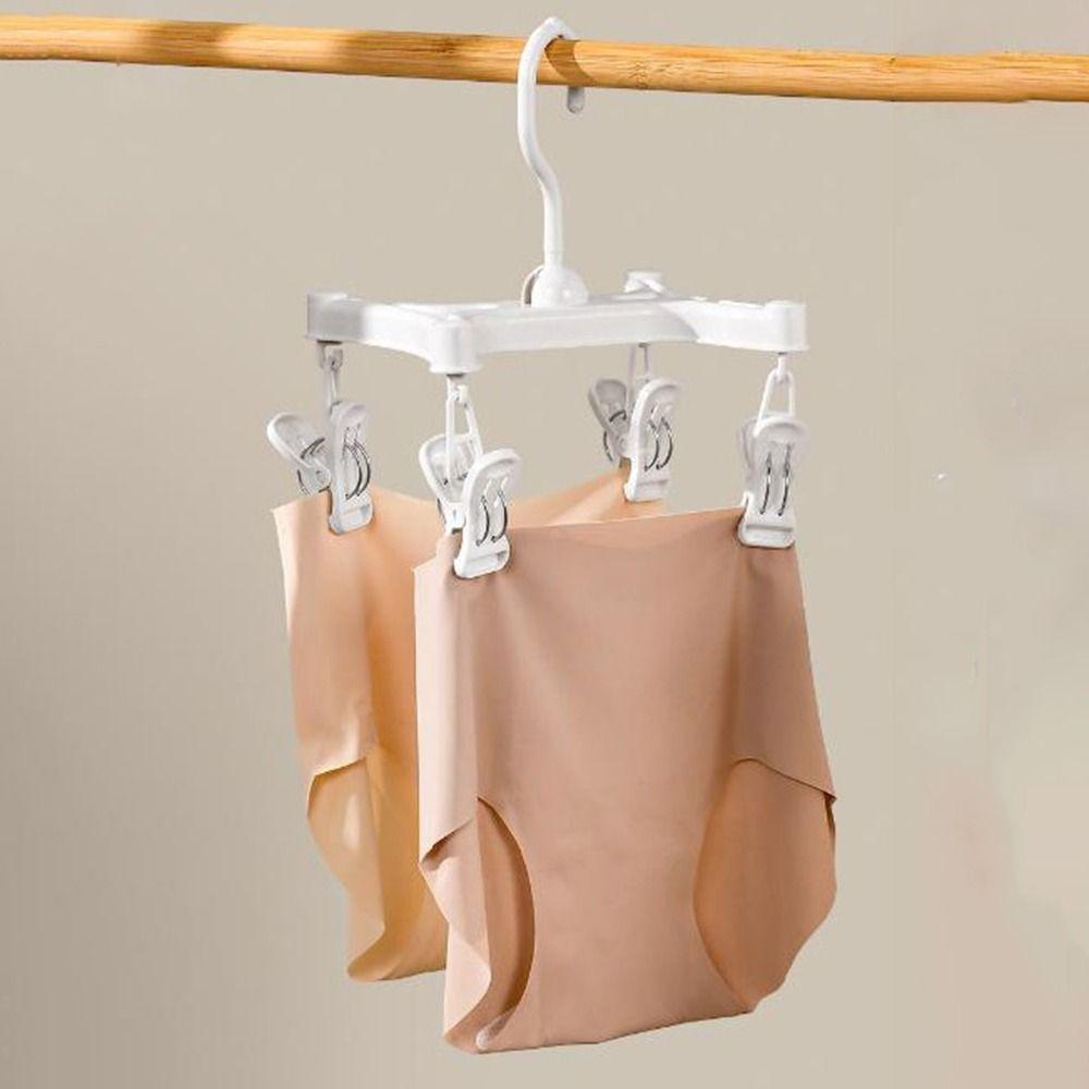 360° Rotatable H Shaped Trouser Hanger Quick Drying Wind-Resistant Underwear Drying Rack Space Saving Efficient Pants Hanger