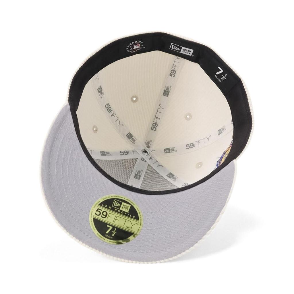 New Era New Era Cap LP59FIFTY Side Patch MLB ONSPOTZ Special Order NY Ivory 7 LP5950 CORDUROY NEYYAN GRAY UV IVO