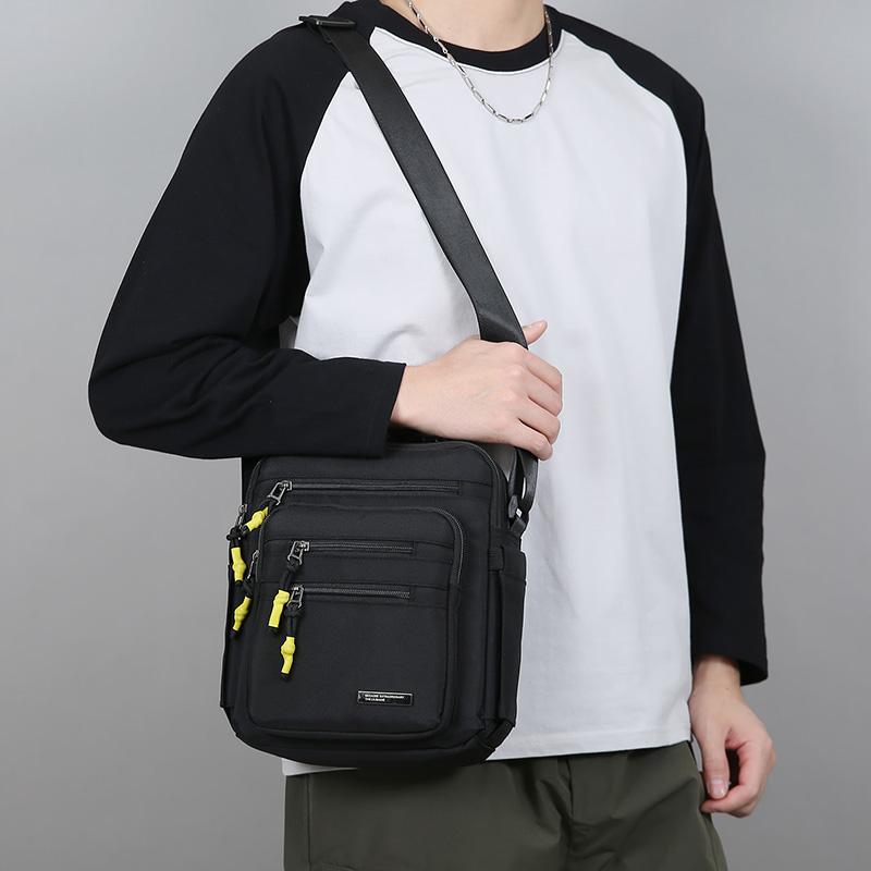 Мужская сумка через плечо из Оксфорда Однолямные сумки Большой объем Хранение Модная Много карманов Для деловых поездок Сумки через плечо Ежедневная сумка