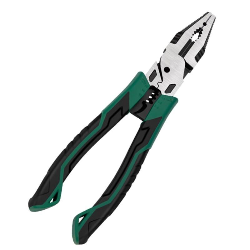 Многофункциональные 8-дюймовые ручные плоскогубцы, инструмент для зачистки проводов, кримпер, болторез для работы с кабелем и бытового ремонта