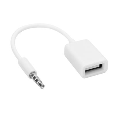 3,5 мм штекер Jack to USB Female AUX аудио кабель конвертер адаптер шнур