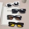 Fashion Retro Rectangle Punk Glasses Brand Design Women'S Sunglasses Black Fashion Square Sun Glasses For Men'S Uv400