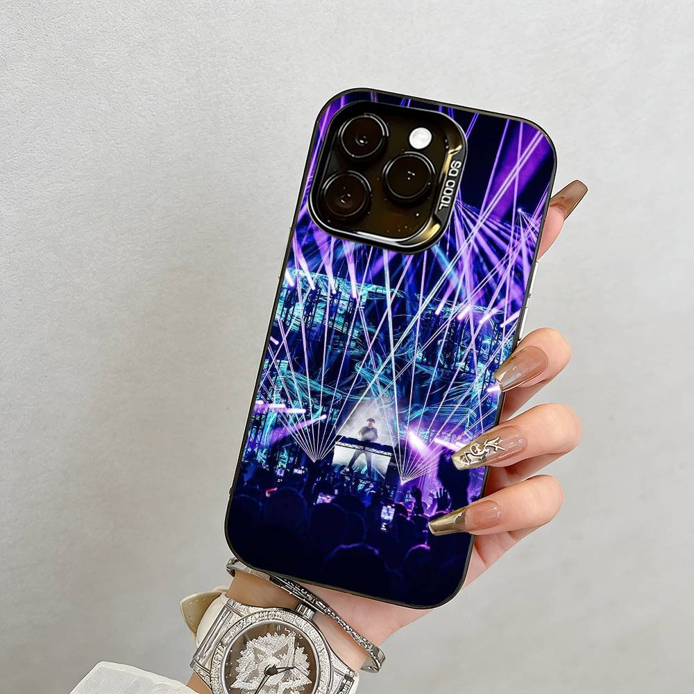 Music Festival Phone Case For iPhone 17,16,15,14,13,12,11 Plus,Pro Max,XS,Colorful Silver Black Cover