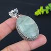 Аквамарин Драгоценный камень Ручная работа 925 Стерлинговое серебро Подарок Ювелирное изделие Подвеска 2.21" K5c94