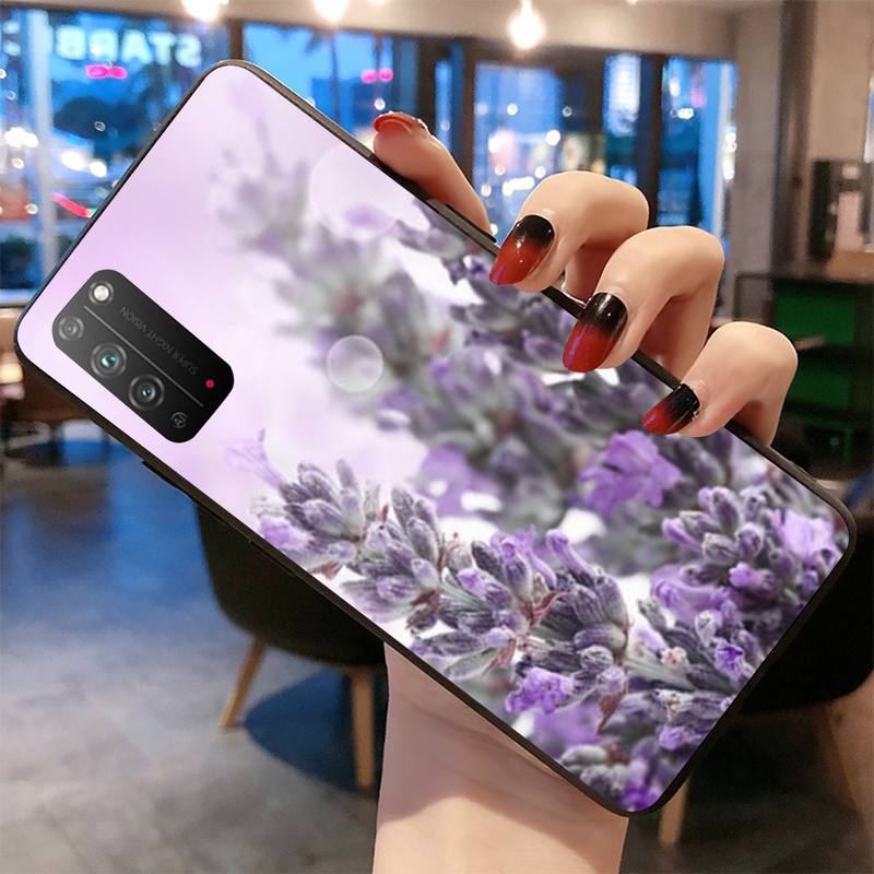 Простой чехол для телефона с лавандовыми фиолетовыми цветами для Huawei Honor 30 20 10 9 8 8x 8c v30 Lite view 7A pro