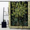 Винтажная садовая художественная цветочная шторка для душа, ткань тяжелого веса, моющиеся шторки для ванной комнаты