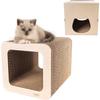 Griffoir Pour Chat Creative Pets - Maison En Carton - 37 X 30 X 30 Cm - Marron - Protège Meubles