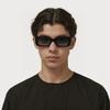 Chanel 24K Rectangular Sunglasses With Lettered Temples Unisex sunglasses Black CH5534A-C622S8