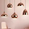 Thrisdar E27 Nordic Iron LED Pendant Light Coffee Shop Space Electroplating Mirror Globe Ball Pendant Lamp Bedside Hanging Light