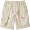 Mid-Rise Lace-Up Letter Print Twill Work Shorts Men Bottoms Oatmeal VN000GSN2N1