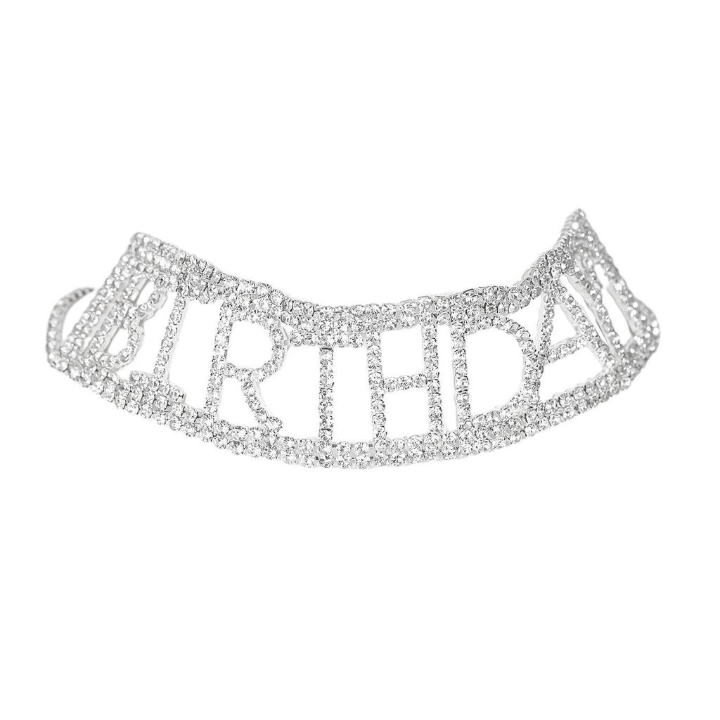 Роскошное хрустальное колье-чокер с буквами для дня рождения: Европейский и американский стиль