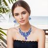 New 7-color Full Diamond Super Flash Peacock Necklace Earrings Set Femininity Banquet Dress with Accessories 2026