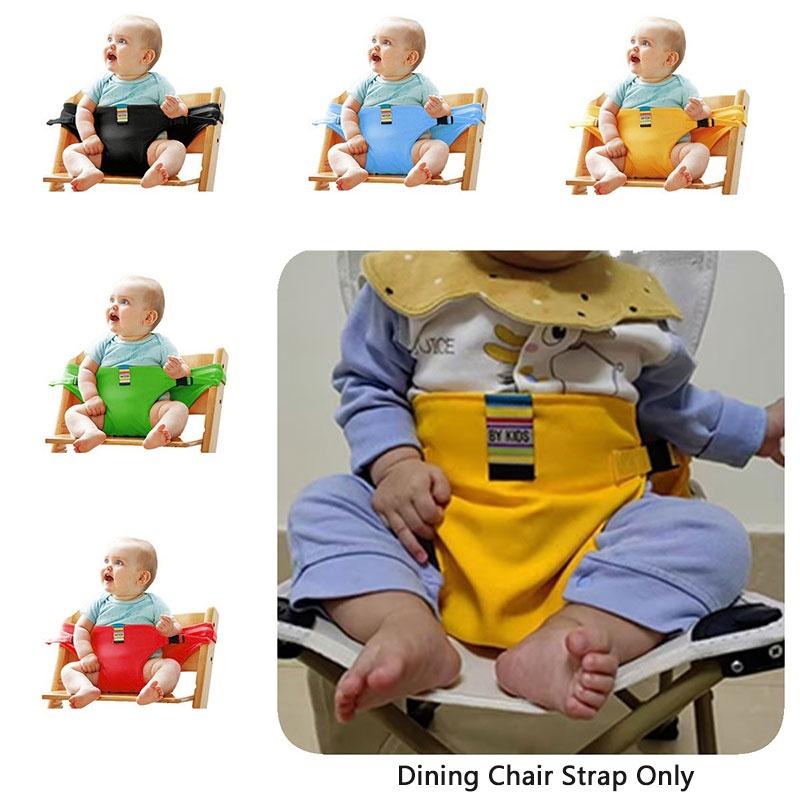 Складной детский безопасный стульчик для кормления с портативным дизайном и полиэстеровой тканью ярких цветов