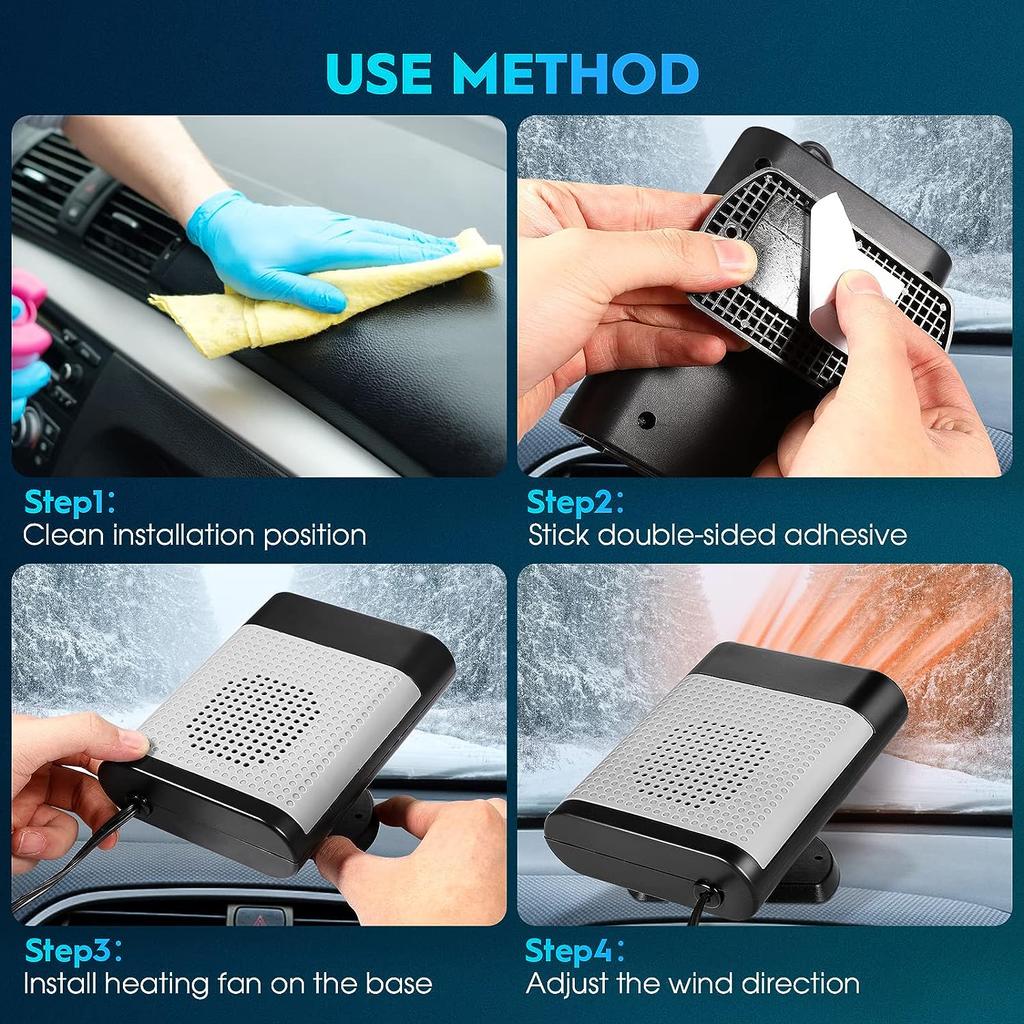 Вентилятор отопителя автомобиля 12 В/вентилятор охлаждения Вентилятор отопителя автомобиля 2-в-1 размораживатель автомобиля, быстрый нагрев, электрический вентилятор отопителя для автомобилей, портативный
