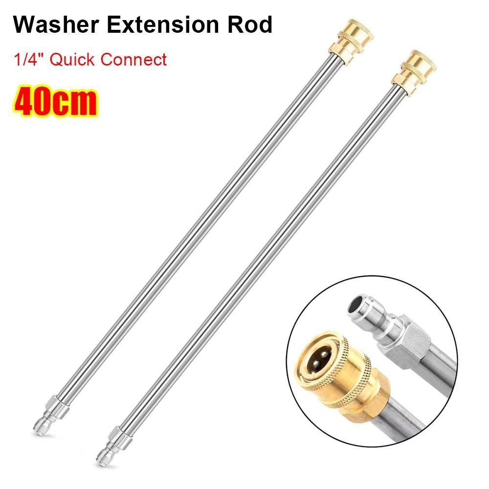 1Pcs Stainless Steel Washer Extension Wand Straight Electric Washer Nozzle New Spray Lance Rod