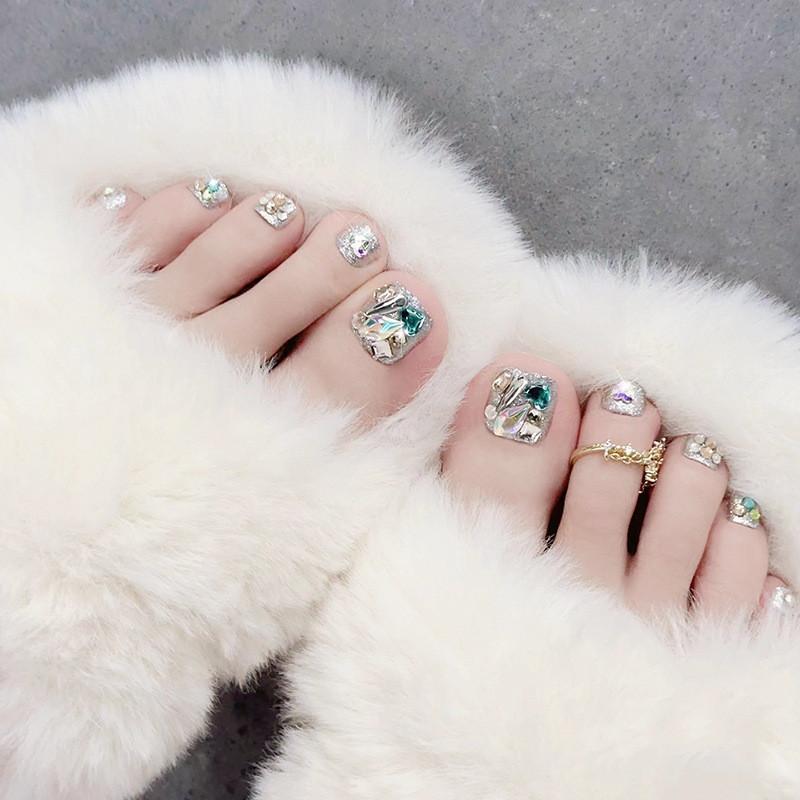 Unique J-216 Toe Nail Wraps In Sparkling Big Diamond Design