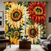 2 шт. HD полноразмерная садовая декоративная занавеска с изображением подсолнуха, желтая занавеска с цифровой печатью, украшение для дома, стиль l