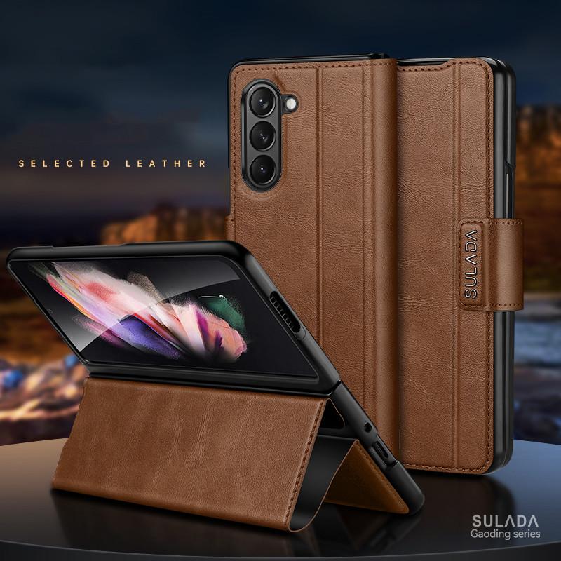 Для samsung z fold 5 деловой кожаный кошелек Funda сумка чехол для Samsung Galaxy Z Fold 5 Fold5 нескользящие аксессуары для телефонов