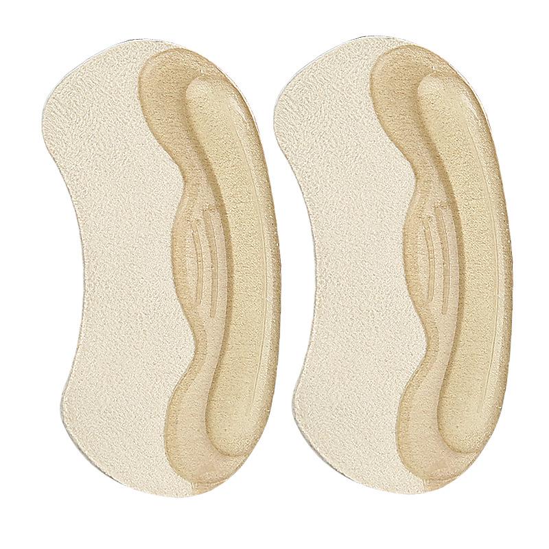Silicone Suede Heel Stickers: Anti-Wear, Anti-Slip, Self-Adhesive Insole for Size Adjustment (Large to Small)