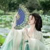 1PC Folding Fan Colorful Peacock Feather Home Decoration Embroidery Sequin High Quality Dance Hand Fans