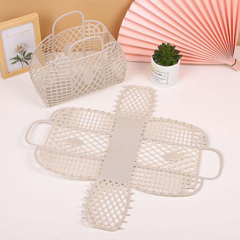 5 цветов большая пластиковая корзина для еды корзина для хранения в ванной комнате может быть разобрана корзина для хранения покупок портативная сумочка мода