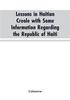 Книга Lessons In Haitian Creole With Some Information Regarding The Republic Of Haiti by UNKNOWN - Paperback