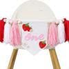 1ST Birthday High Chair Banner Party Decorations Nursery Girls Hanging Ornament Holiday Wood Bead