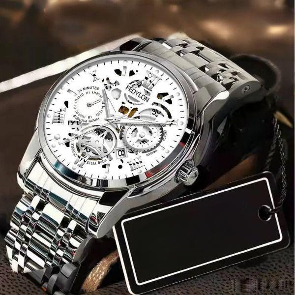 Мужские немеханические часы полностью автоматические водонепроницаемые новые мужские часы с большим циферблатом