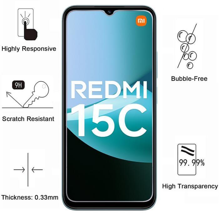 Coque antichoc pour Xiaomi Redmi 15C 4G et 2 Verres Trempé Film Protection Ecran Phonillico®