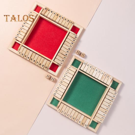 Настольная игра «Закрой коробку» с кубиками, 4-сторонняя образовательная математическая игра-стратегия для 4 игроков, для детей, взрослых, семейных вечеринок, деревянная игрушка «Закрой коробку»