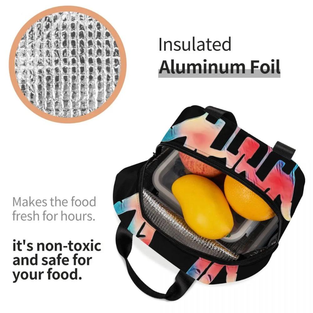 Custom Jul French Rapper Hip Hop Portable Lunch Boxes Women Waterproof Thermal Cooler Food Insulated Lunch Bag Office Work