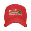 Custom Milf Unisex I Love Frogs Baseball Cap Unisex Women Adjustable Dad Hat Streetwear Snapback Caps